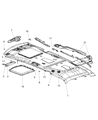 2008 Dodge Grand Caravan Sun Visor Diagram - 1JE96DW1AA