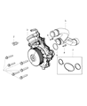 2017 Ram 1500 Water Pump Gasket Diagram - 68147596AA