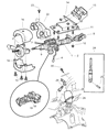 Chrysler Voyager Steering Column Diagram - 4680500AB