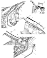 Chrysler PT Cruiser Door Seal Diagram - 5067157AD