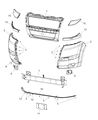 Ram Front Cross-Member Diagram - 68191767AA