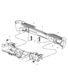 Ram Dakota Bumper Diagram - 55077652AB