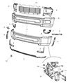 Ram 3500 Bumper Diagram - 1MQ02TZZAB