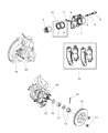 Chrysler Cirrus Brake Pad Diagram - 5016164AA