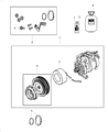 Ram A/C Compressor Diagram - 55111442AG