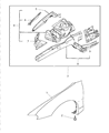 1997 Chrysler Sebring Wheelhouse Diagram - MR273375