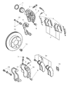 Dodge Sprinter 2500 Brake Caliper Bracket Diagram - 5135915AA
