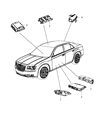 Chrysler 300 Air Bag Control Module Diagram - 68105510AB
