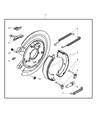Chrysler Aspen Parking Brake Shoe Diagram - 68001472AA