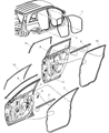 Chrysler Pacifica Door Seal Diagram - 5054116AH