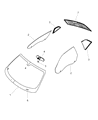 Dodge Challenger Windshield Diagram - 68036993AA