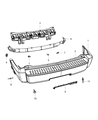2010 Dodge Nitro Bumper Diagram - 68003905AB