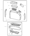 Chrysler Voyager Center Console Base Diagram - 82207394