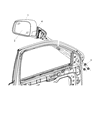 2020 Dodge Durango Car Mirror Diagram - 5SH46DX8AG
