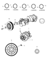 Chrysler 200 Harmonic Balancer Diagram - 5047175AA
