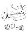 Dodge Caliber Headlight Diagram - 5303739AH