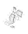 Jeep Compass Seat Cushion Diagram - 68001647AA