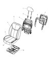 2007 Chrysler Sebring Seat Cushion Diagram - 68002716AA