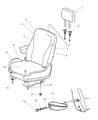 2008 Chrysler Pacifica Armrest Diagram - 1CP881D5AA
