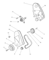 Chrysler Cirrus Timing Cover Diagram - 4777519AB