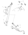 2000 Chrysler Sebring Seat Belt Diagram - MR711950