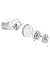 2002 Chrysler PT Cruiser Wheel Cover Diagram - 4656424AD