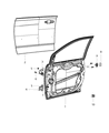 Ram C/V Door Hinge Diagram - 68030375AC