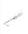Dodge Dakota CV Boot Diagram - 5015967AA