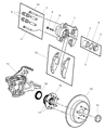 Dodge Neon Brake Caliper Bracket Diagram - 5083789AA