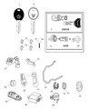 Chrysler Voyager Car Key Diagram - 5019131AA