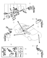 Chrysler Sebring Ignition Lock Assembly Diagram - MB876347