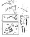 Dodge Fender Diagram - 4816164AD