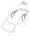 Dodge Caliber Windshield Diagram - 5191245AB