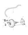 2010 Chrysler PT Cruiser Brake Booster Vacuum Hose Diagram - 5273976AA