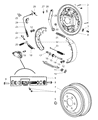 Dodge Brake Drum Diagram - 52009595AE