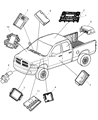Dodge Ram 3500 Air Bag Control Module Diagram - 56043706AE
