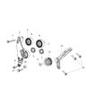 Ram A/C Idler Pulley Diagram - 4627039AA