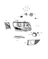 2014 Dodge Charger Headlight Diagram - 57010411AE