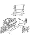 2005 Dodge Durango Transmission Oil Cooler Hose Diagram - 55056533AA
