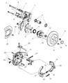 Chrysler PT Cruiser Brake Caliper Bracket Diagram - 5073649AA