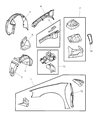 2001 Chrysler Sebring Wheelhouse Diagram - 4878647AC