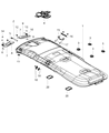 Dodge Durango Sun Visor Diagram - 1LS25HDAAG