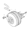 2002 Dodge Ram 1500 Brake Booster Vacuum Hose Diagram - 52010173AA