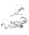 1999 Chrysler Sebring Exhaust Hanger Diagram - 4495432