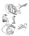 Jeep Compass Weather Strip Diagram - 5116401AE