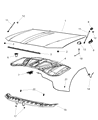 2022 Chrysler 300 Hood Diagram - 68127958AD