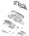 Ram Dakota Glove Box Diagram - 1BL711DVAA