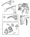 Chrysler 300 Fender Diagram - 55113438AB