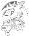 Ram Hood Hinge Diagram - 55176928AF