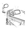 Dodge Journey Car Mirror Diagram - 1CE291W1AC